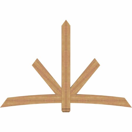 Ekena Millwork Alberta Smooth Timber Gable Bracket, Western Red Cedar, 84"W x 56"H x 3 1/2"D x 5 1/2"F, 16/12 Pitch GBW084X56X0406ALB00SWR